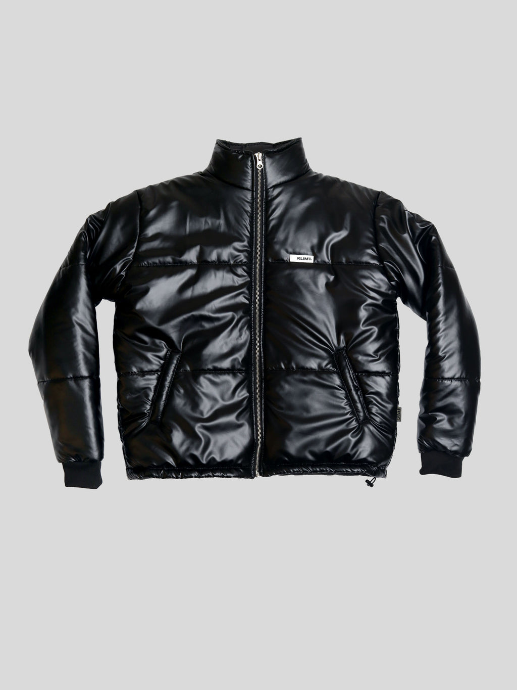 Black Metallic Puffer Jacket