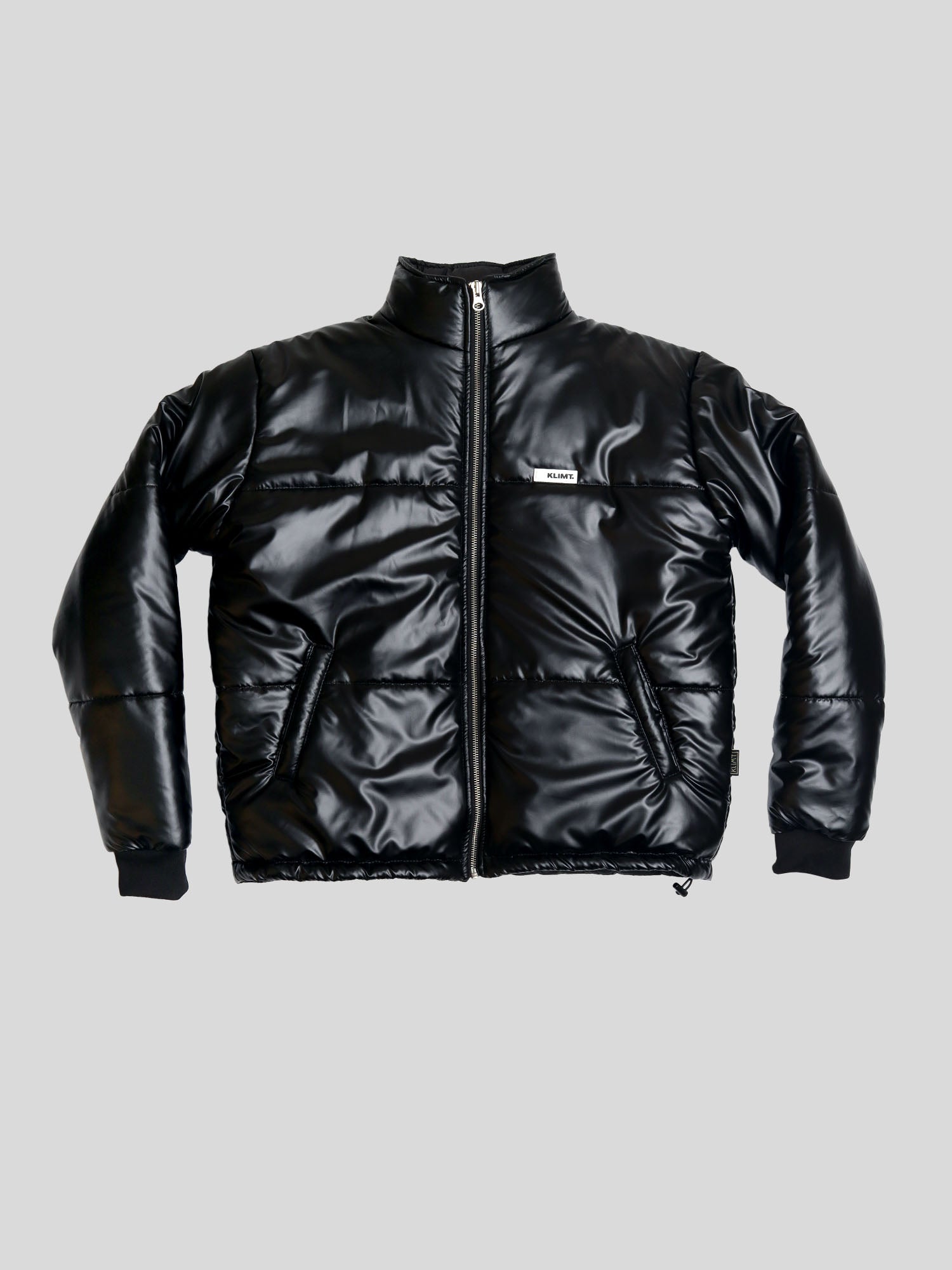 Black Metallic Puffer Jacket