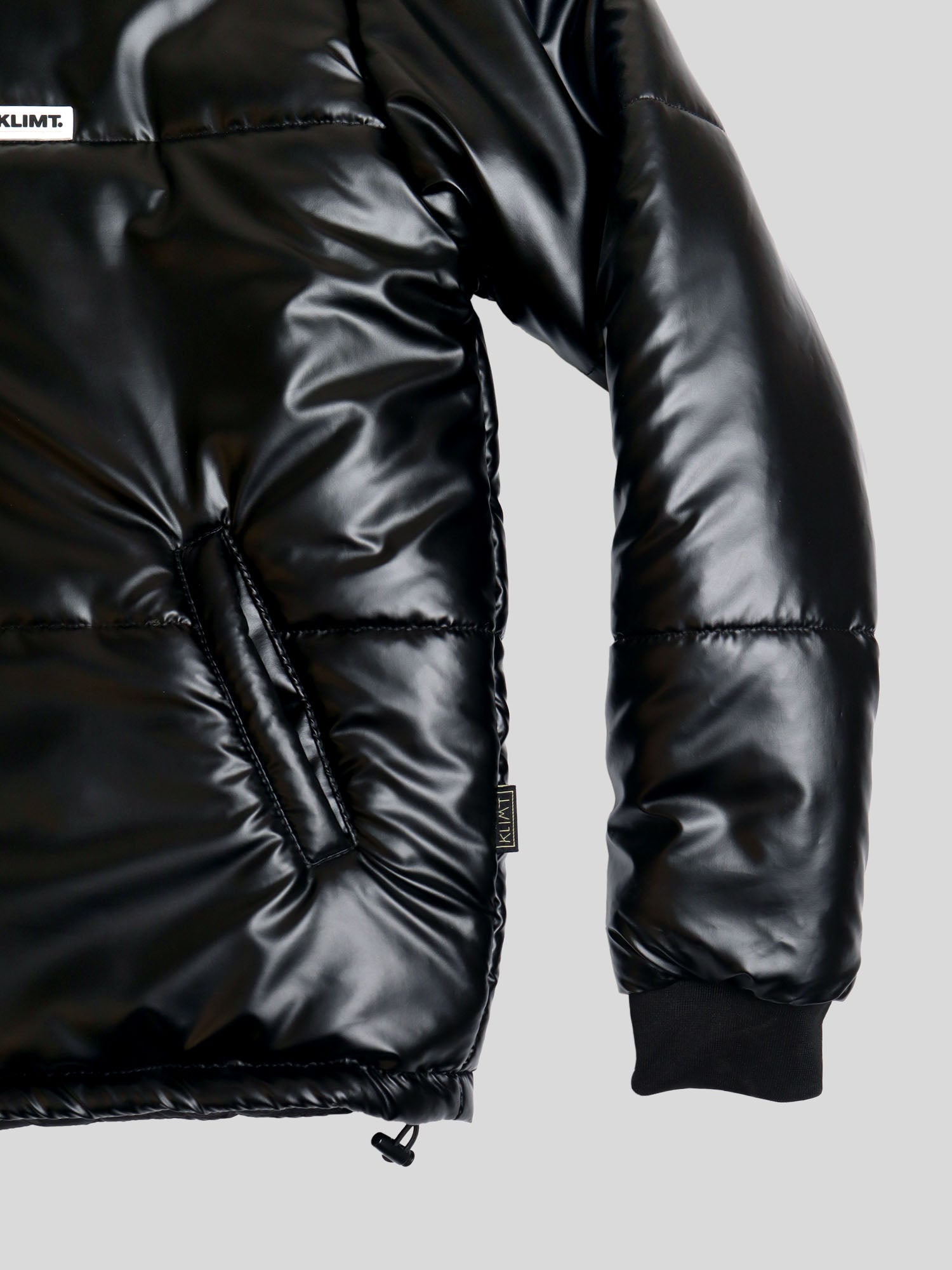 Black Metallic Puffer Jacket