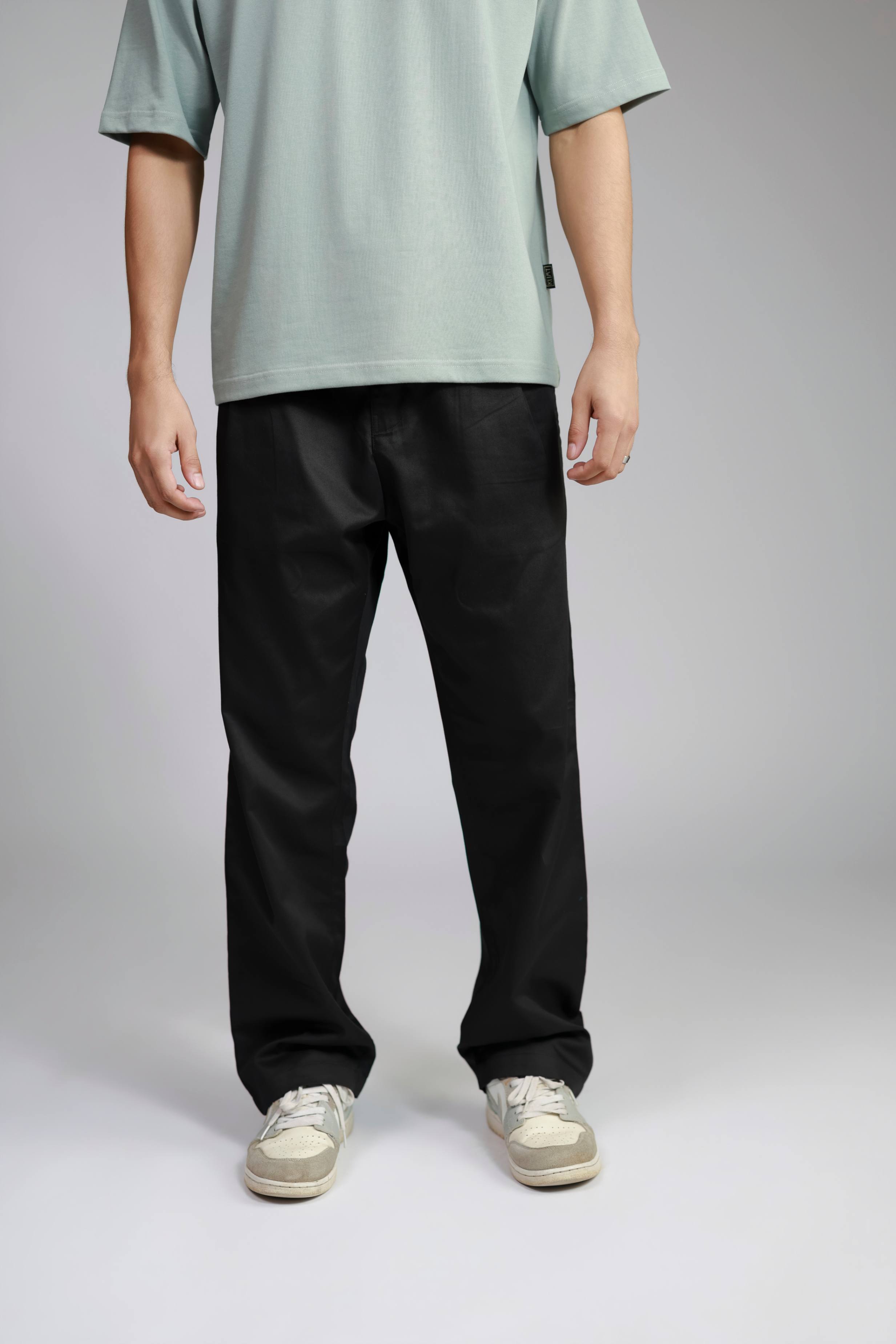Black Pleated Pants