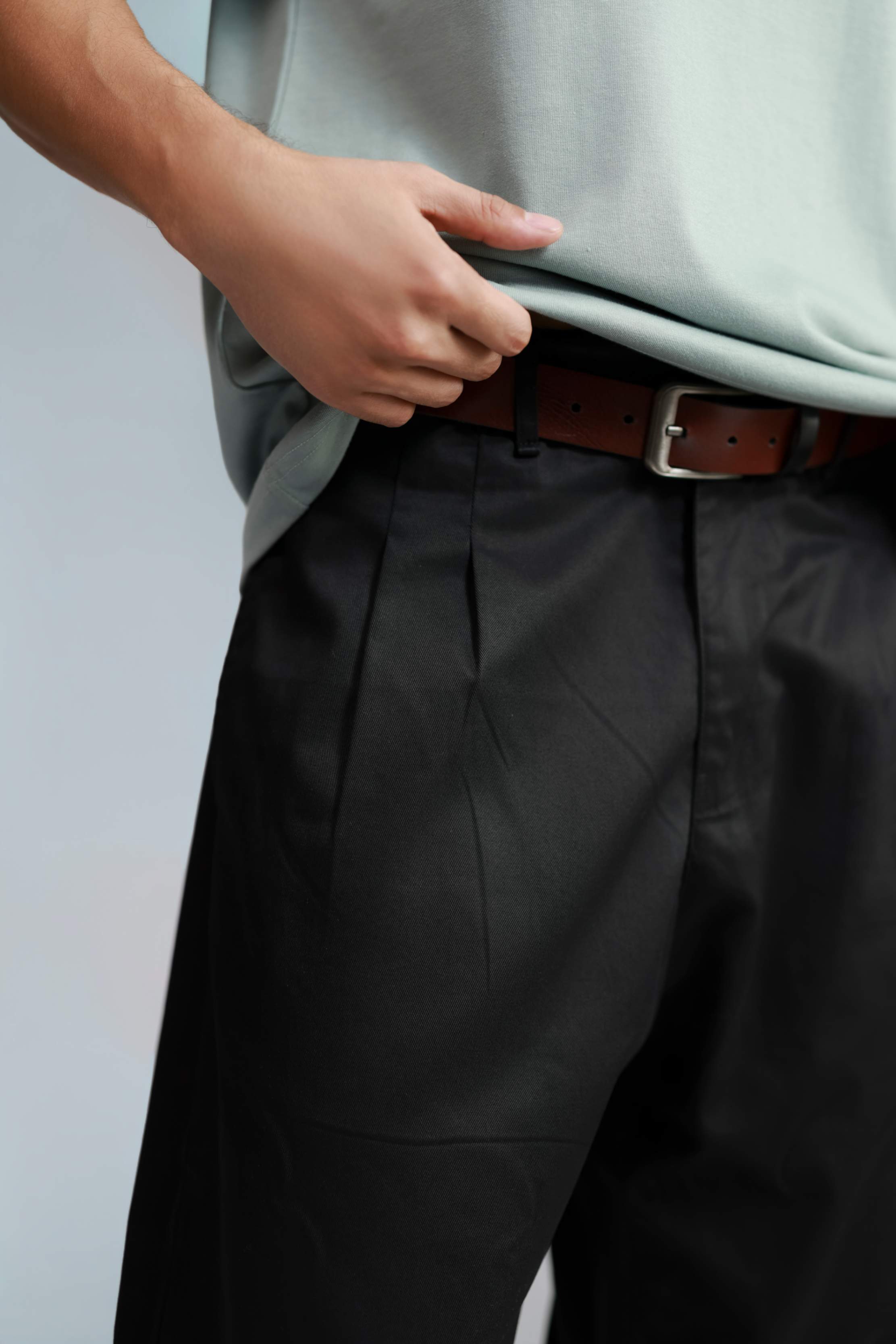 Black Pleated Pants