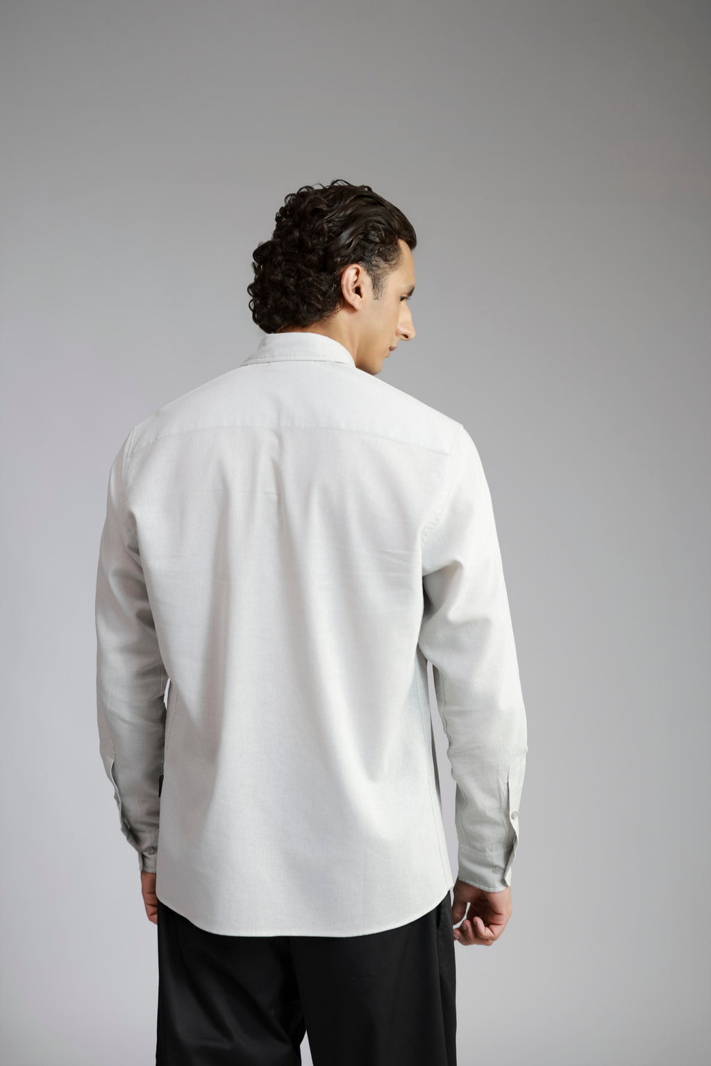 Linen Shirt - Light Grey