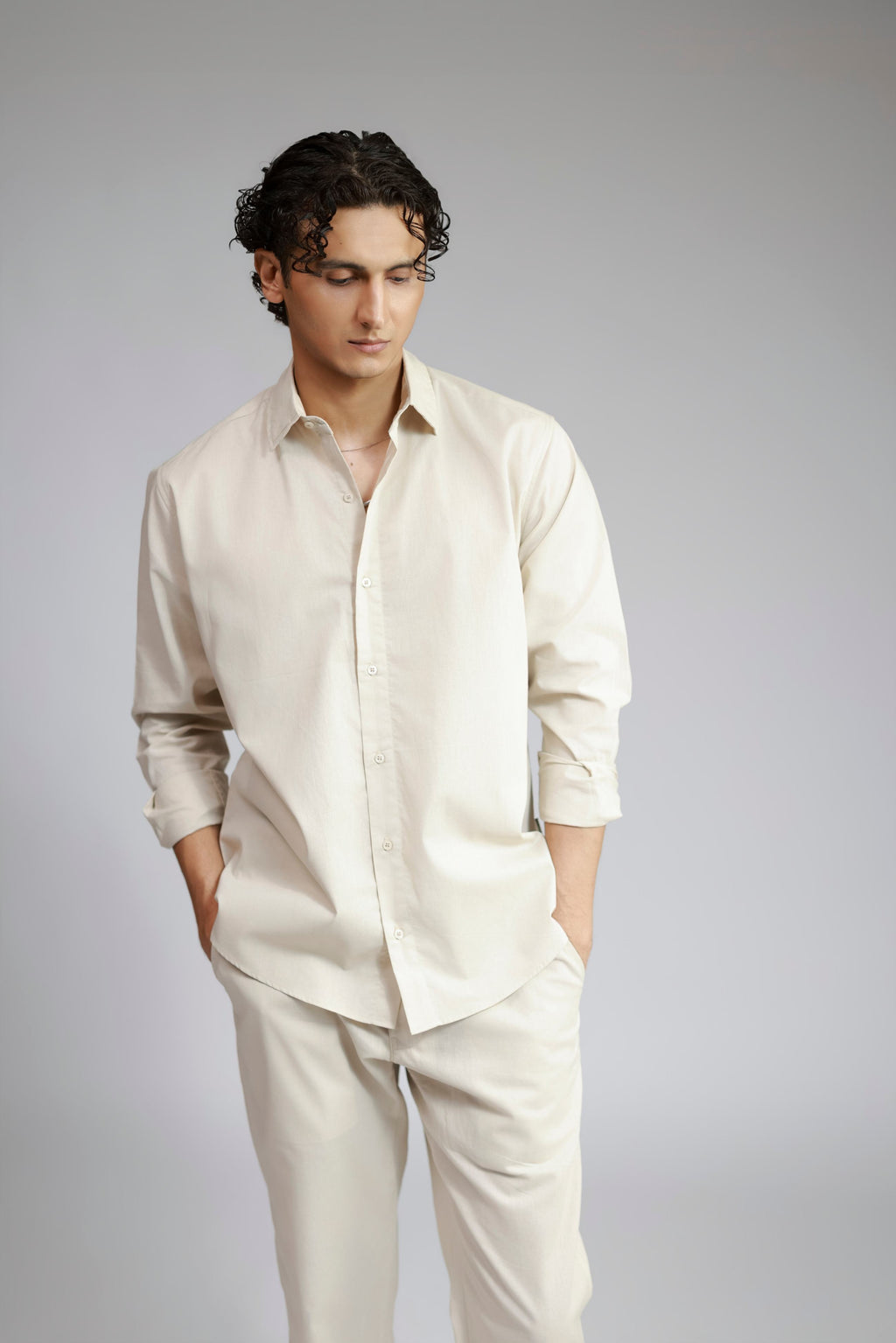 Linen Shirt - Beige