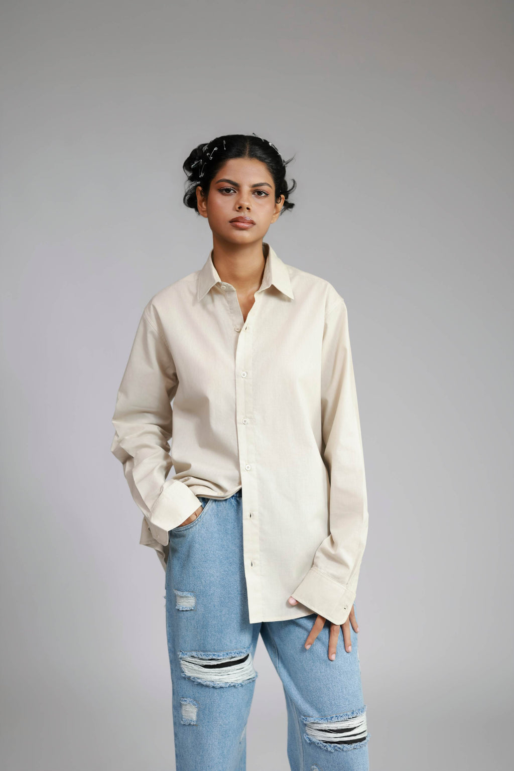 Linen Shirt - Beige