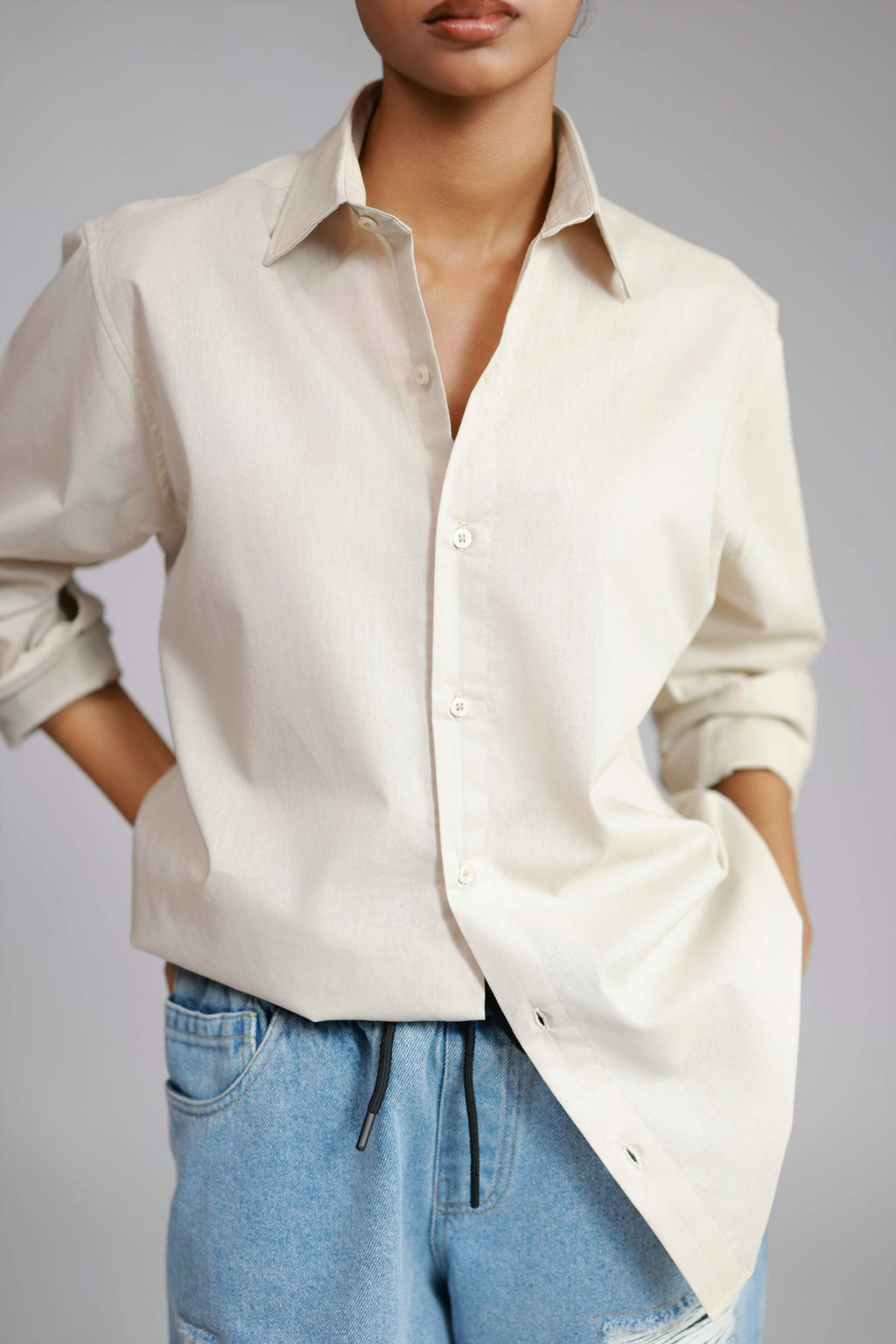 Linen Shirt - Beige