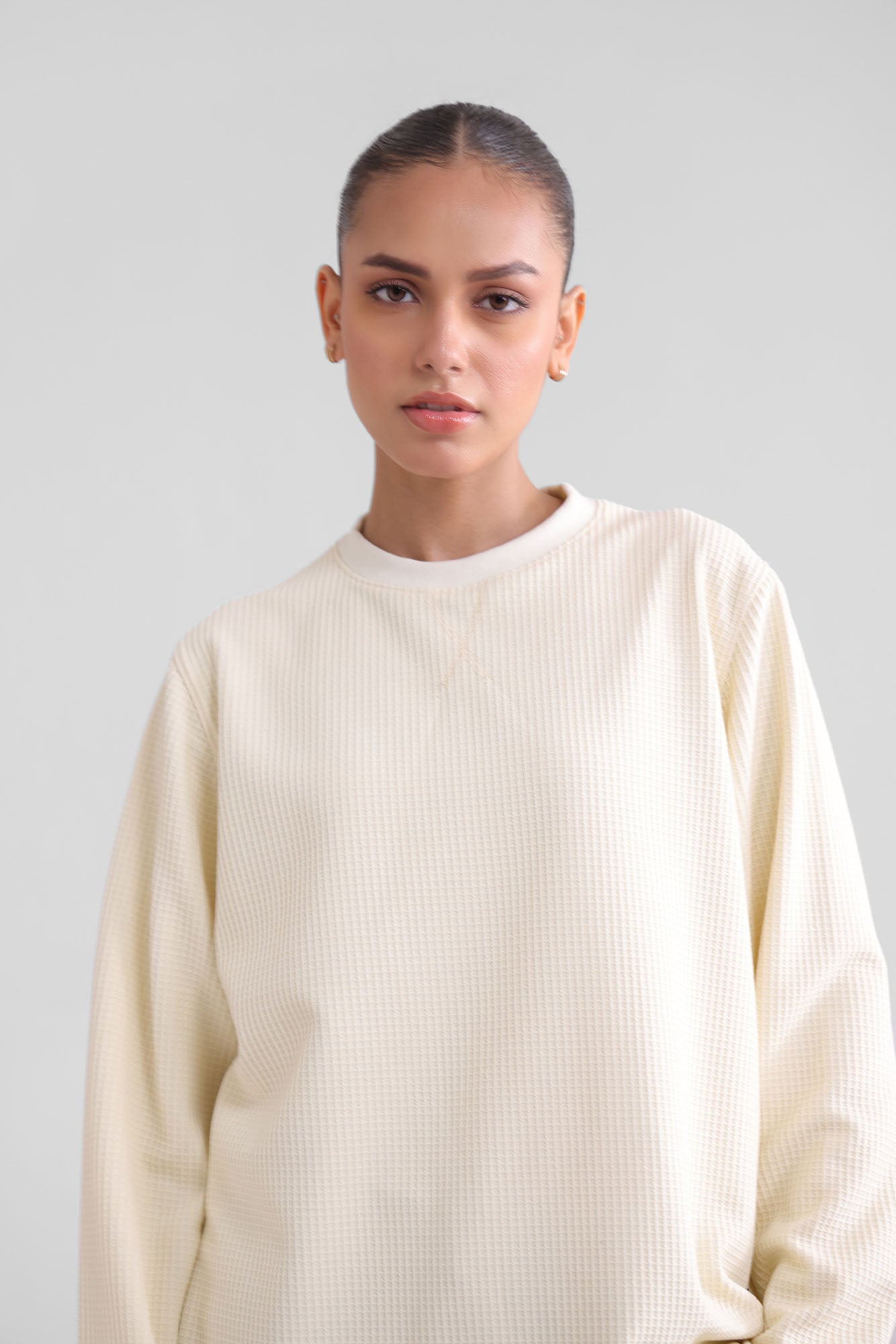 Waffle Knit Sweatshirt - 2 Colours