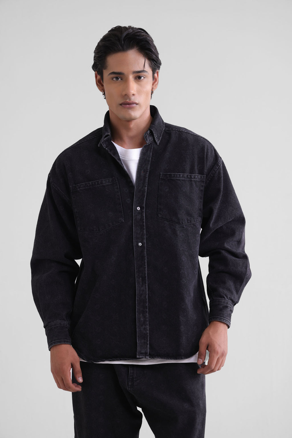 Denim Engraved Over Shirt