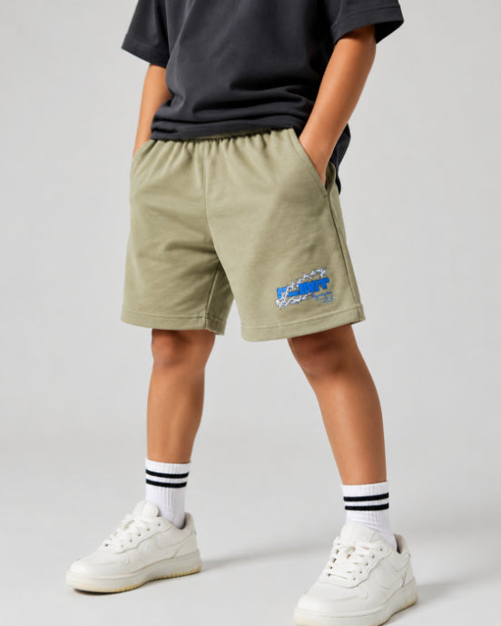 Barbwire Beige Shorts - Kids