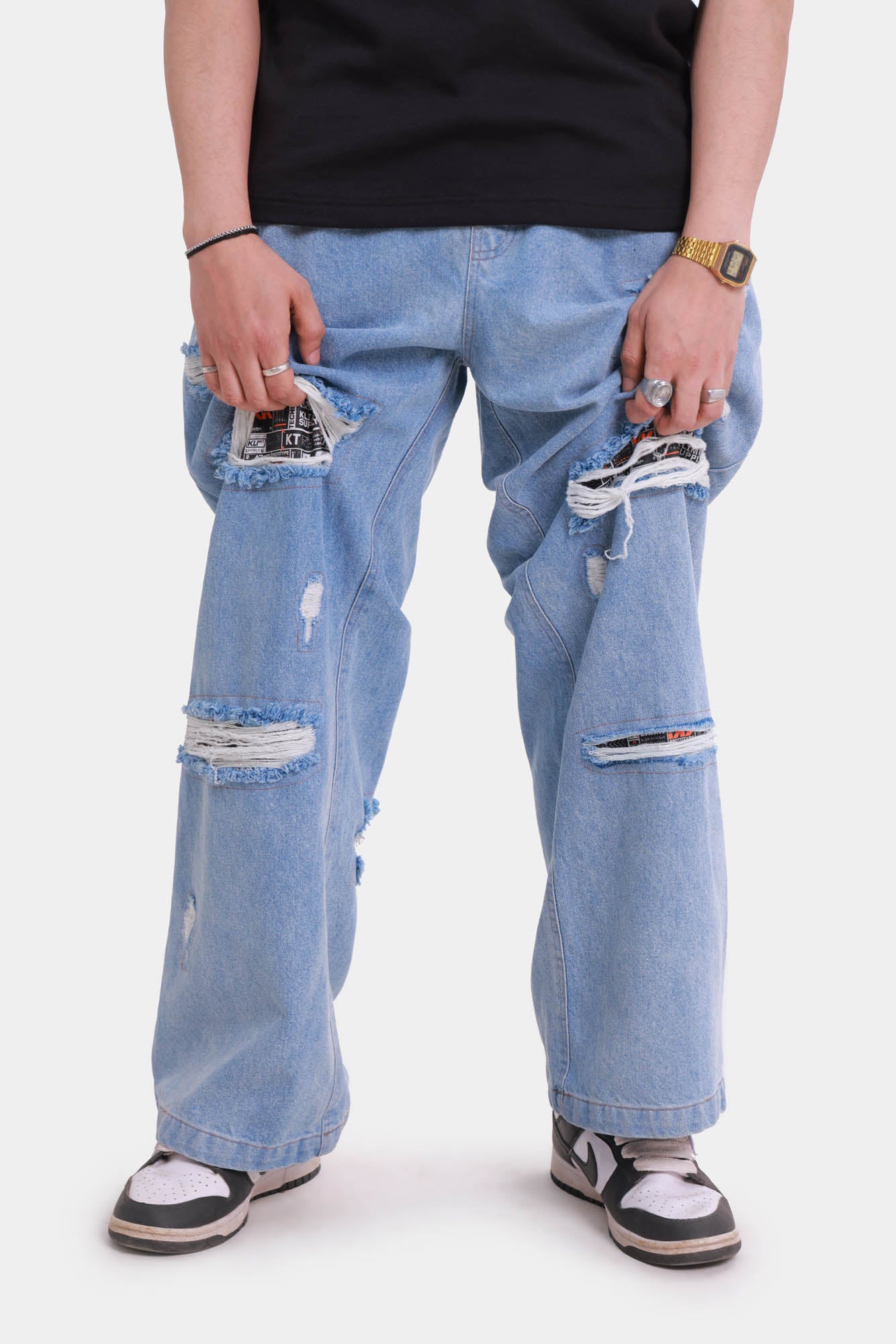 Distressed Denim Jeans
