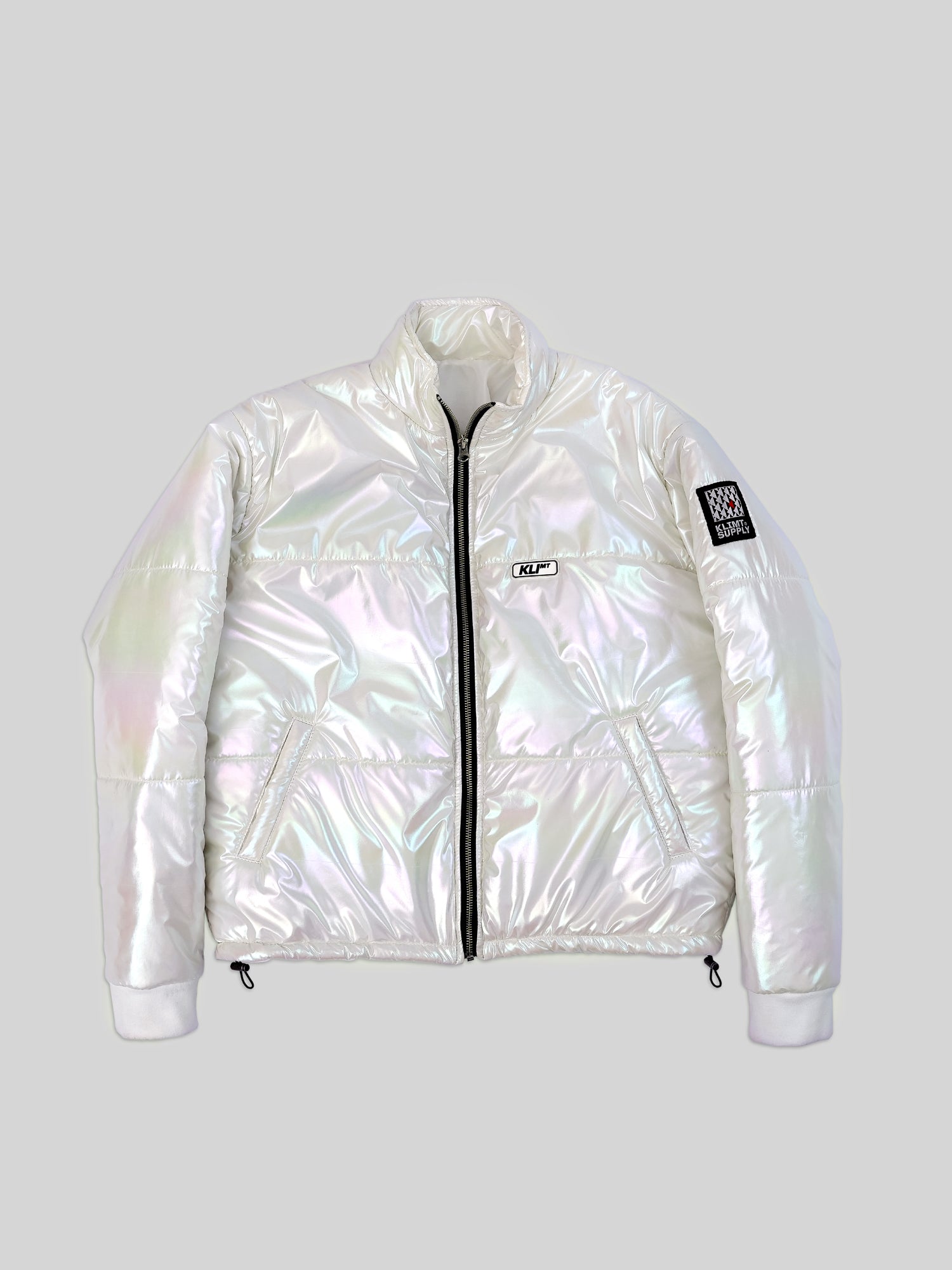 Pearl White - Vinyl Puffer Jacket