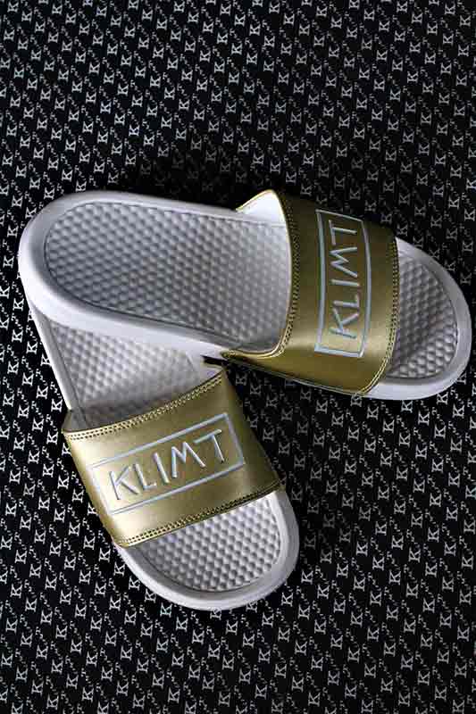Klimt Slides - White & Gold