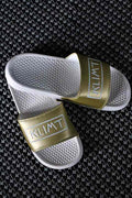 Klimt Slides - White & Gold