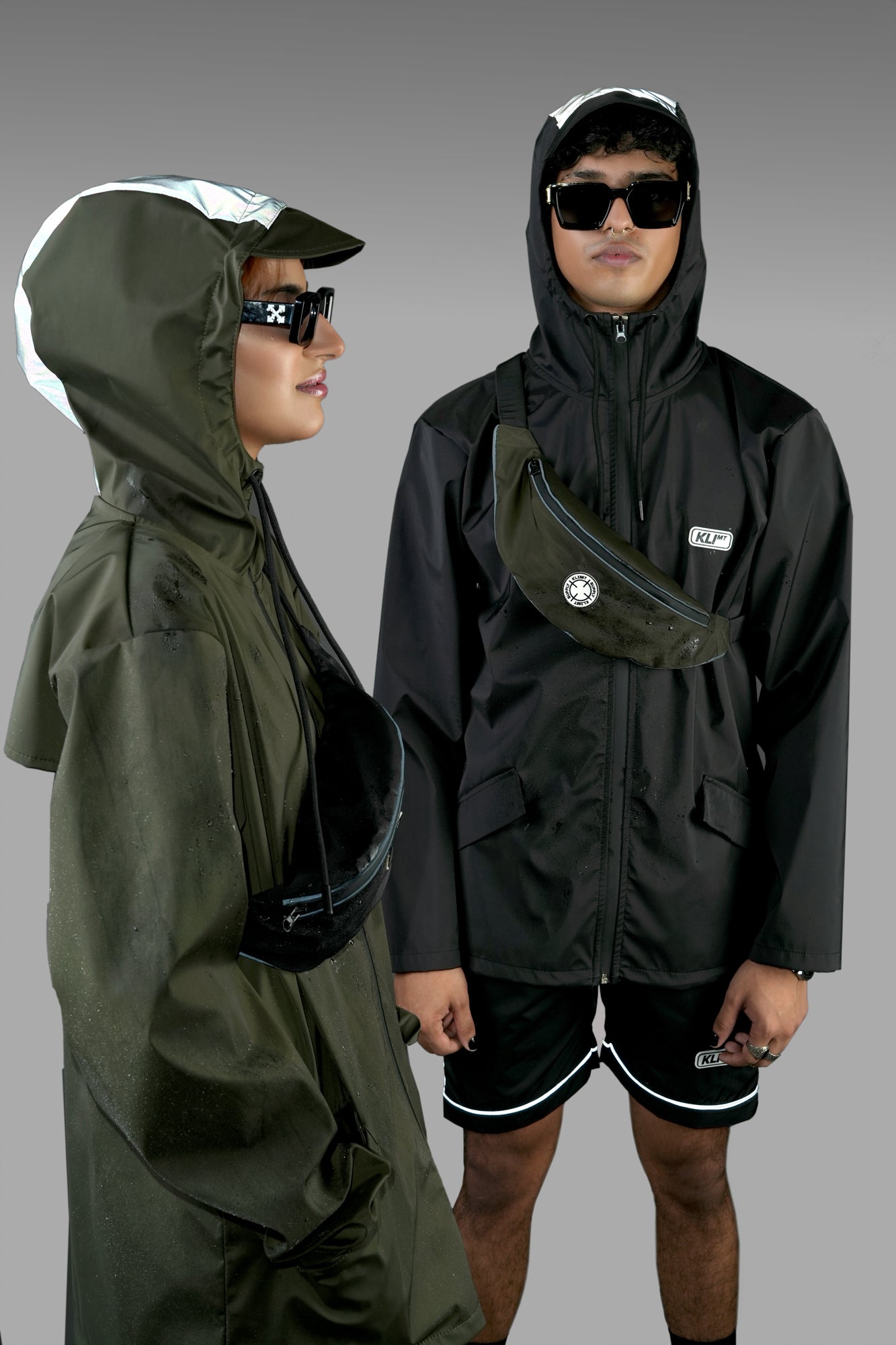 Holographic Rain Jacket - Olive